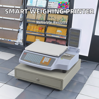 Balance de pesage et d'impression CLEVER KF-P2, capacité 30 kg, précision 5 g, écran LCD rétroéclairé, prise en charge OEM/ODM, espagnol, anglais