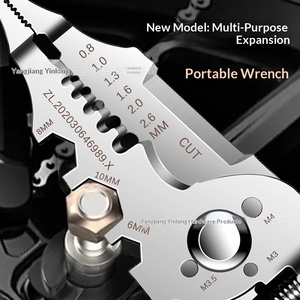 Key plate new 21-in-one wire stripping pliers industrial grade multi-functional screw thread splitting wire winding electrician - Product Image 4