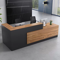 Meubles commerciaux modernes, comptoir de réception en forme de L en MDF avec armoire pour hôtels, bureaux, spas et salons de beauté