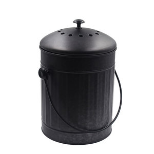 <span class=keywords><strong>Poubelle</strong></span> de cuisine, bac à compost pour les résidus de légumes, bac à compost pour les <span class=keywords><strong>déchets</strong></span> de cuisine en fer noir rétro - Product Image 4