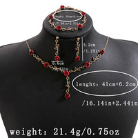 E-4 rouge Rose 4 pièces montre ensemble de bijoux femmes luxe multicolore arc-en-ciel motif montres avec Boho Hippie Design merveilleux cadeau