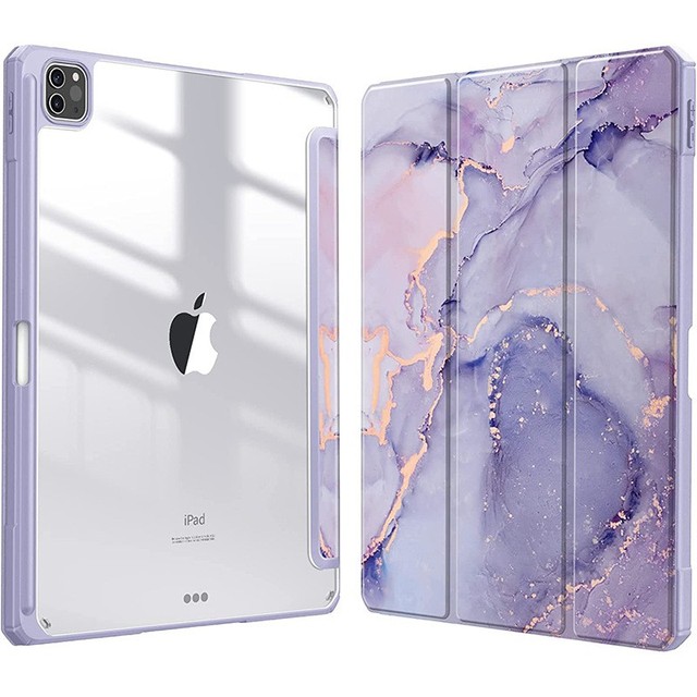 For ipad Pro 13 Inch 2024 case Transparent Acrylic case Pencil Holder for ipad Pro 13 M4 Inch case 2024