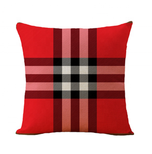 <strong>Red</strong> Checks Abstract Design Printed <strong>Cushion</strong> <strong>Covers</strong> - Product Image 6