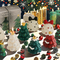 Bougie parfumée en cire de soja écologique en forme de sapin de Noël, mignonne, pour Thanksgiving, la Saint-Valentin, les mariages et le Nouvel An