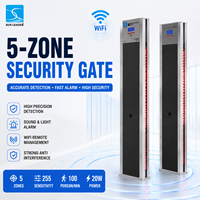 Détecteur de métaux portatif haute sensibilité avec alarme sonore et lumineuse, écran LCD, Wi-Fi et système d'intégration pour tourniquet de comptage