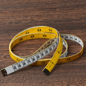 <b>Tape</b> Measure 150Cm 60Inch Metric Soft Plastic Manual Retractable Yellow White Sewing Tailor Tool - Product Image 5
