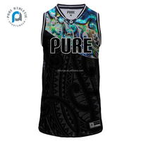 Pure 2024 nuevo diseño personalizado Rasta Paua malla sublimación indígena transpirable baloncesto Jersey y Touch Jersey conjuntos