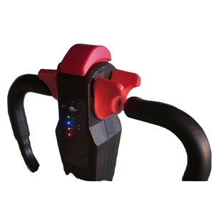 Poignée de transpalette manuelle avec boutons de commande rouges et voyants LED, en plastique - Product Image 1