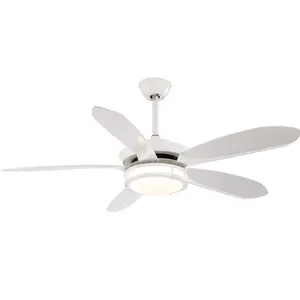 Factory Supplier Simple Style Home Decoration 56" Low Price Large Dc White Abs Blade Metal Ceiling Fan