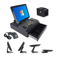 Machine à caissier Android Windows Cash pos pc tout en un équipements système pos avec imprimante scanner