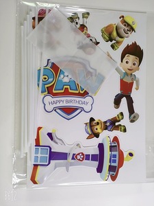 Décoration de gâteau de dessin animé pour la fête d'<span class=keywords><strong>anniversaire</strong></span> des enfants Fournitures de décoration de gâteau en papier pour décoration de gâteau - Product Image 3