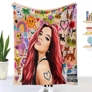 Bendición de Navidad Otoño Invierno Impresión personalizada <span class=keywords><strong>Karol</strong></span> <span class=keywords><strong>G</strong></span> Diseño Manta Sherpa para nuevo regalo al por mayor - Product Image 5