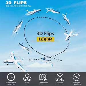 2.4G <span class=keywords><strong>RC</strong></span> tàu lượn điện máy bay 2 kênh cố định cánh máy bay mô hình chống va chạm EPP bọt bay máy bay đồ chơi với đèn LED - Product Image 5