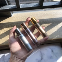 Bouteille en verre pour huile essentielle, récipient de parfum, couleur métallique, argent, or ou or Rose, 10ml, vente en gros, 100 pièces