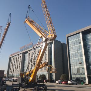 Mini grue à tour auto-érectile Xuzhou XJCM de 4 tonnes à vendre, prix de la grue à tour Jiufa, construction jaune 4,2*4,2m - Product Image 4