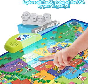 I-Poster My USA Mapa interactivo Educativo Smart Talking US Poster Juguete para niños - Product Image 3