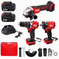 Kits d'outils électriques sans fil efficaces et rechargeables de la série rouge OEM, batterie au lithium 18V 5.0Ah, garantie d'un an
