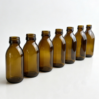 Bouteille en verre vide cylindrique ambrée en gros avec bouchon à vis, diffuseur d'aromathérapie multi-usages, flacon pour huiles essentielles et médicaments