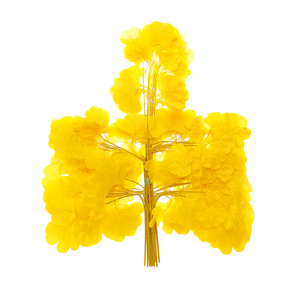 Ramas de Ginkgo Artificiales de Seda, Hojas de Otoño de Plástico Falsas, Decoración para Eventos y Bodas, Follaje Verde - Product Image 4