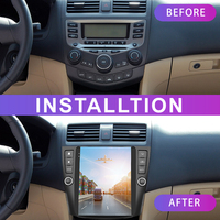 Podofo 9.7 "Radio mobil Stereo mobil, untuk Honda Accord 2004-2007 dengan CANBUS Carplay Android Auto GPS Wifi Hifi FM RDS