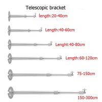 Soporte retráctil para cámara de seguridad, ajustable de 60-120 cm, de metal, para exteriores/interiores, soporte telescópico universal para cámara de vigilancia.