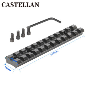 Base di montaggio per cannocchiale da 117mm in lega di alluminio da 11 slot per attacco ottico - Product Image 6