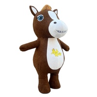 Costume de mascotte de cheval gonflable pour adultes, costume de performance en vente