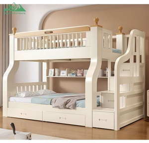 Cama litera moderna Wayon para niños con escaleras de almacenamiento para dormitorio, colección de muebles para apartamento - Product Image 4