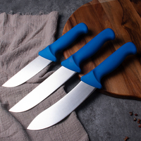 Couteaux de Boucher Professionnels pour Abattage, Désossage et Filetage avec Manche PP et Sac de Rangement