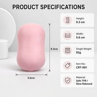 Jouet Squishy en forme de bloc, à récupération lente, en TPR, anti-stress, jouet sensoriel en forme de bloc de savon pastel pour enfants et adultes
