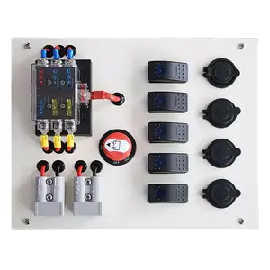 Factory supply multi function marine 12v control box with rocker switch and fuse blade for car boat marine