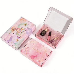 Boîte cadeau personnalisée, motif personnalisé, taille personnalisée, luxe, écologique, réutilisable, pelliculage brillant, gaufrage, carton ondulé, boîte cosmétique - Product Image 1