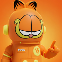 Коллекционная фигурка POPMART MEGA SPACE MOLLY 400% Гарфилд, ПВХ, масштаб 1/12, оригинальная аниме-фигурка, декор для дома, таинственная коробка, подарок