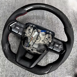 Volante de Fibra de Carbono Real con Botón Negro <span class=keywords><strong>GR</strong></span>, Actualización LC300 para <span class=keywords><strong>Toyota</strong></span> Land Cruiser LC200 LC76 LC79 LC70 Prado 2003-<span class=keywords><strong>2021</strong></span> - Product Image 6