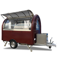 Kiosque à café d'extérieur Camions de nourriture mobiles Chariot à hot-dog Chariot mobile à jus de fruits Chariot à crème glacée
