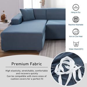 INSHARE Juego de Fundas Elásticas Universales para <span class=keywords><strong>Sofá</strong></span> <span class=keywords><strong>Chaise</strong></span> <span class=keywords><strong>Longue</strong></span> Estilo Nórdico para Todas las Estaciones, Cubresofá Completo para Cojín de <span class=keywords><strong>Sofá</strong></span> Popular en Internet - Product Image 4