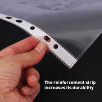 Foska Anti-éblouissement Finition Cristal Clair A4 FC Lettre Taille Taille Légale En Plastique Bureau Pages Protecteurs Manches Pour 11 Reliure À Anneaux