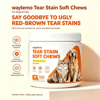 Waylemo Tear Stain Soft Chews, compléments et vitamines pour chiens, soins de santé pour animaux de compagnie, pour la santé des yeux et le soutien immunitaire, 120 unités