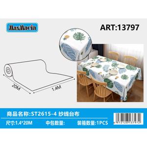 14x20M filo decorativo tovaglia rotolo PEVA plastica rettangolare modello tovaglia per sala da pranzo eventi non tessuto per alberghi - Product Image 1