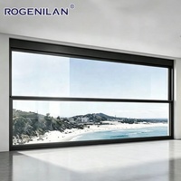 Ventanas Corredizas Verticales Minimalistas de Aluminio Rogenilan, Ventana Personalizada con Vidrio de Baja Emisividad para Residencias Costeras