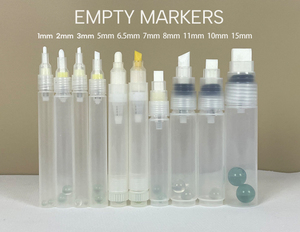 Marqueur de peinture rechargeable à pointe plate en fibre de 50 mm, avec tube transparent, prix d'usine - Product Image 3