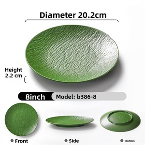 Trái cây tráng miệng Tấm Đá mô hình tối giản Melamine Ware tấm melamine tấm bộ đồ ăn cho cơm chiên chiên mì món ăn - Product Image 5