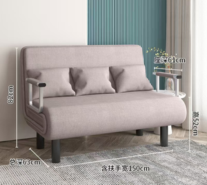 Thời Trang Xách Tay Gấp Giường Có Thể Điều Chỉnh Giường Đơn Với Bánh Xe Kim Loại Có Thể Gập Lại Giường Cho Phòng Ngủ & Văn Phòng - Product Image 1