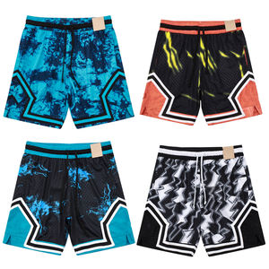 Vintage bestickte Herren Basketball Trainings anzug Mesh Breath able Top und alle Team Shorts Hosen Pantalones Cortos De Baloncesto - Product Image 1