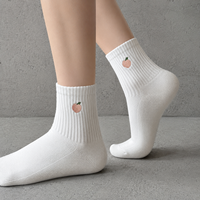 Chaussettes unisexes personnalisées avec logo brodé, chaussettes en coton côtelé blanc, respirantes, pour la gym, athlétiques, pour homme