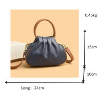 Sac à main pour femme en cuir souple 2025, design plissé unique, poignée circulaire, en PU de haute qualité, mettant en valeur une personnalité élégante