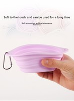 Bol pliable pour animaux de compagnie Bol portable pour chien Bol en silicone pour animaux de compagnie adapté aux animaux de compagnie en plein air et aux voyages