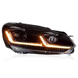 Feux de voiture pour VW <span class=keywords><strong>Golf</strong></span> <span class=keywords><strong>6</strong></span>, projecteur de phare, lentille de projecteur Golf6 Mk6, signal dynamique, phare LED, feux de jour, accessoires automobiles - Product Image 3