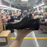 Chaussures Oxford en cuir de veau véritable pour hommes, confortables, résistantes aux chocs, à bout fermé, semelle en caoutchouc, à lacets, chaussures habillées formelles pour le bureau