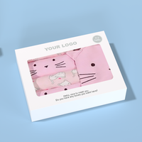 Boîte d'emballage personnalisée avec logo imprimé pour vêtements d'enfants, boîte de rangement pour costumes de dessins animés, boîte d'emballage pour chaussettes avec fenêtre